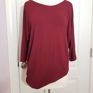 Eileen Fisher Rich Burgundy Tunic Top